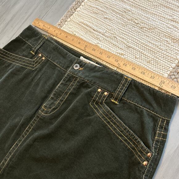 Vtg Y2K Tommy Hilfiger Forest Olive Green Corduroy Skirt Women’s Sz 18 2004 - Picture 3 of 7